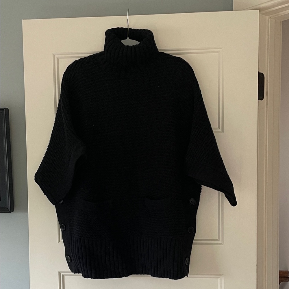 J. Crew Black Turtleneck Sweater. Relaxed fit. Oversized. Measurements in photos